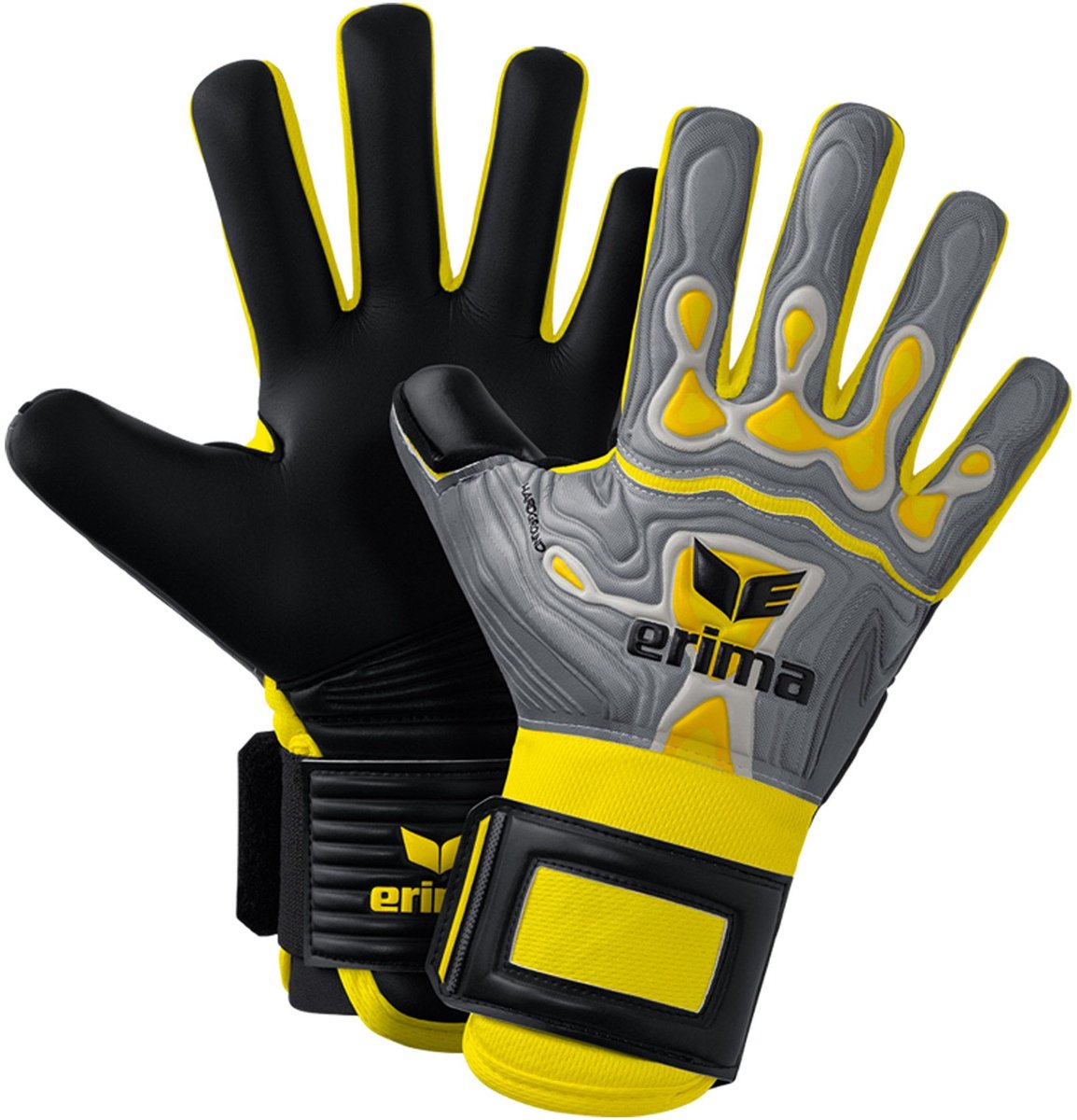 Erima flex-ray hardground keepershandschoenen heren - grijs geel | maat: 8