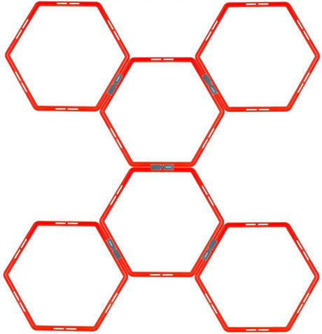 Avento trainingsframe hexagoon 6-delig - fluororanje