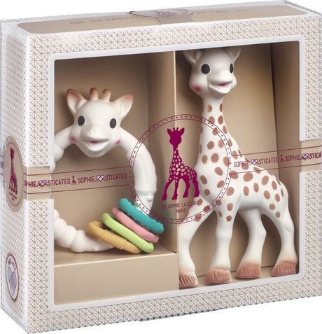 Sophie de giraf sophiesticated cadeauset - baby speelgoed - so pure colo'rings - kraamcadeau – babyshower cadeau - 4-delig