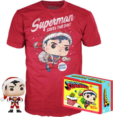 Funko pop! tee box: dc superman saves the day #353 (size xl)