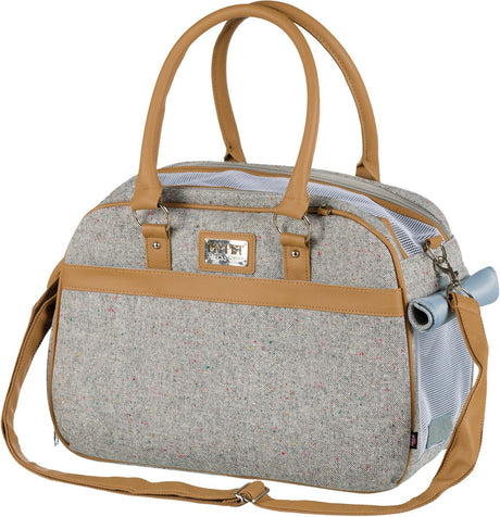 Trixie hondentas helen - grijs, ventilatiegaas, 19x28x40 cm, maximaal 10 kg