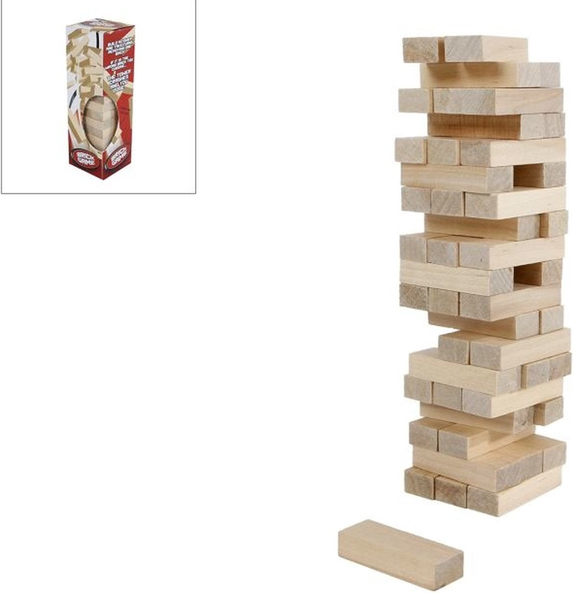 Toys amsterdam wiebel stapeltoren hout, 48dlg.