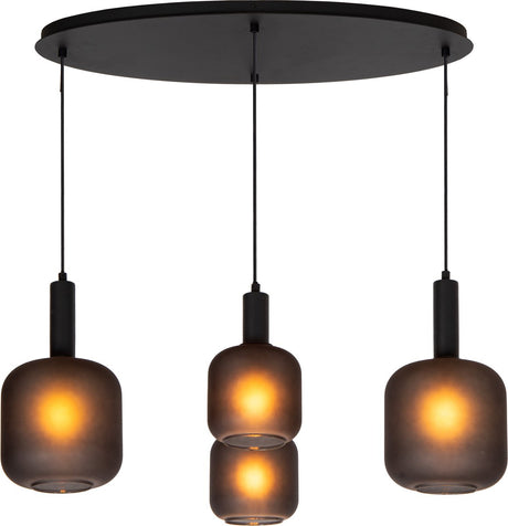 Lucide eloise - hanglamp - 4xe27 - zwart