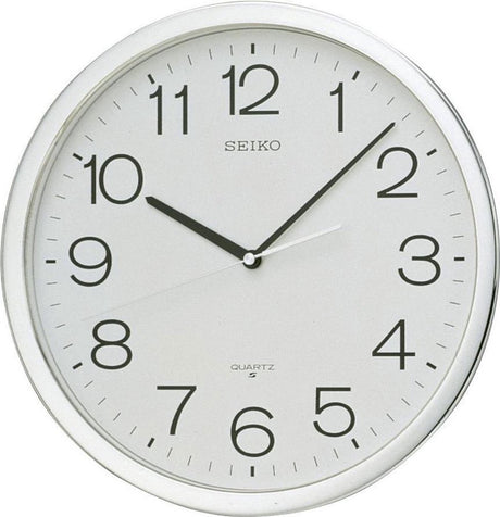 Seiko wandklok qxa020s - wit rond 36cm - kunststof