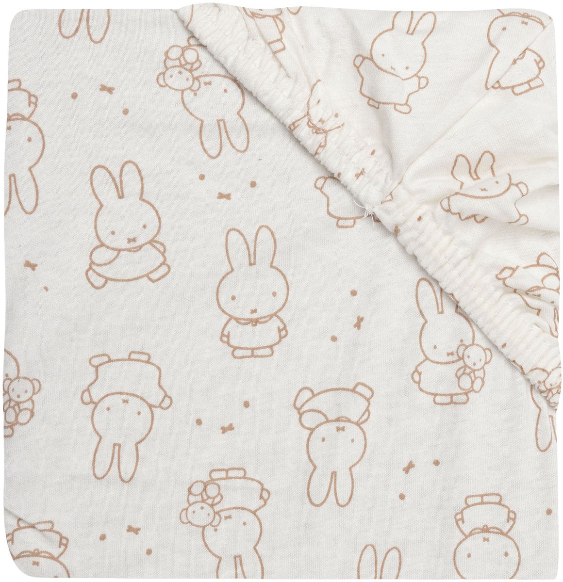 Jollein nijntje moments hoeslaken - 60x120 cm - jersey - light terra