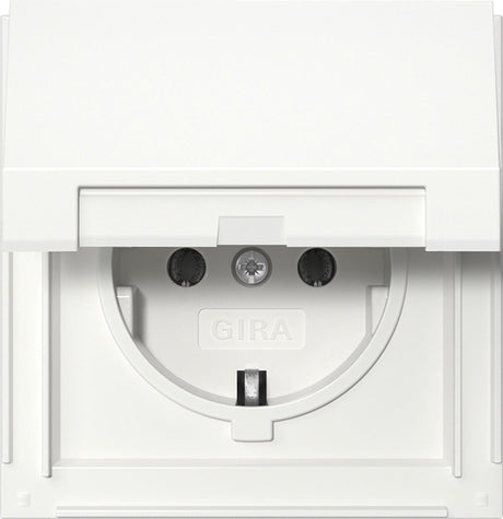 Gira tx44 waterdicht 1v wandcontactdoos met randaarde klapdeksel zuiver wit 445466
