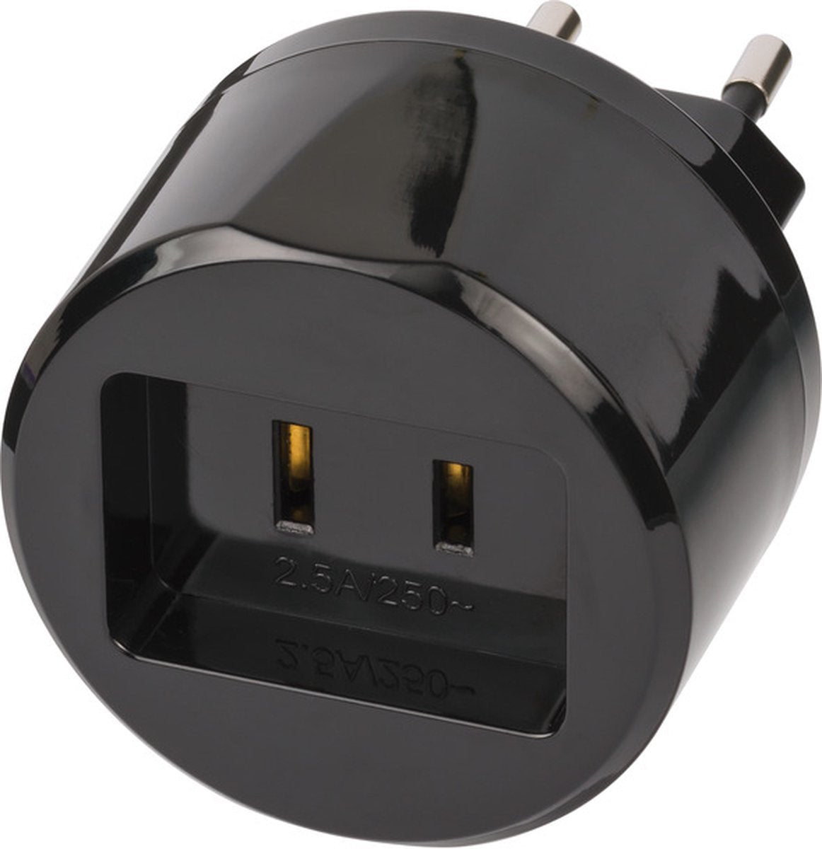 Brennenstuhl reisstekker reisadapter (reisstekkeradapter voor: usa stopcontact en eurostekker) zwart