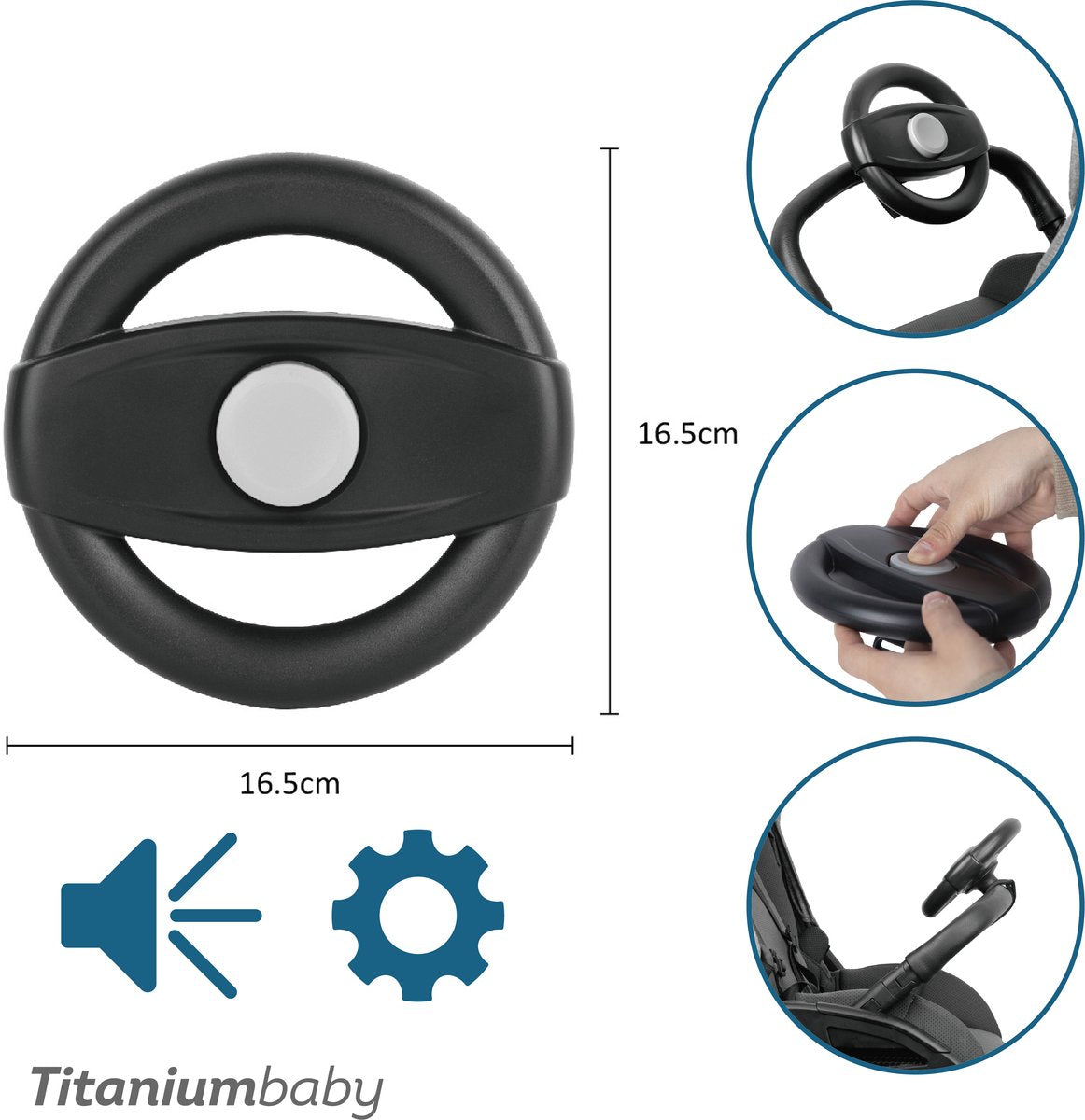 Titanium baby titaniumbaby smart stuurtje steering wheel universal deluxe