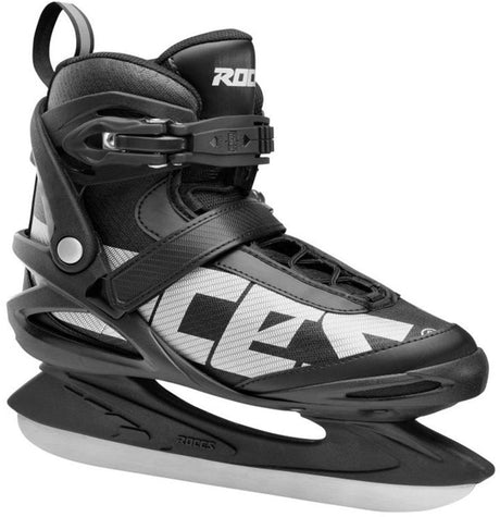 Roces – big icy 2 – ijshockeyschaatsen – schaatsen heren – zwart wit – comfort foam padding verstevigde hielsupport – maat eu 51