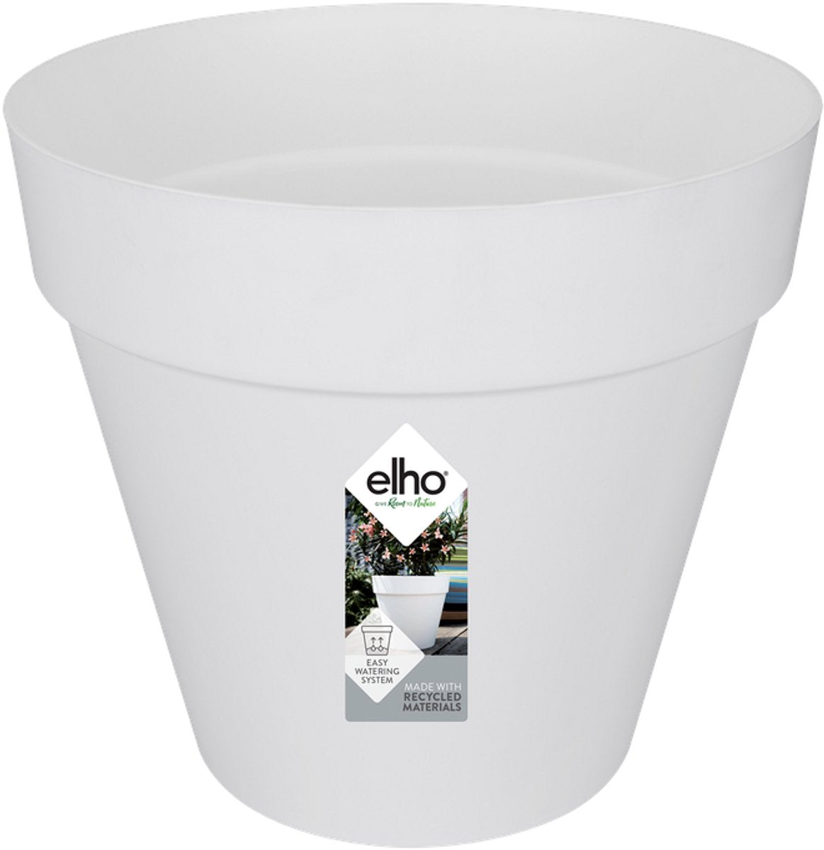 Elho loft urban rond 20 - bloempot voor buiten - ø 19.3 x h 17.5 cm - wit