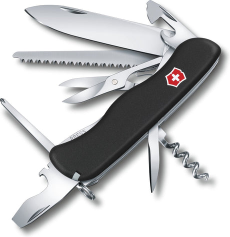 Victorinox outrider black zwitsers zakmes - 14 functies - zwart