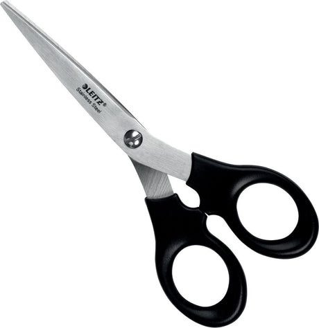 Leitz roestvrijstalen schaar - 165 mm - ergonomische handgreep - zwart