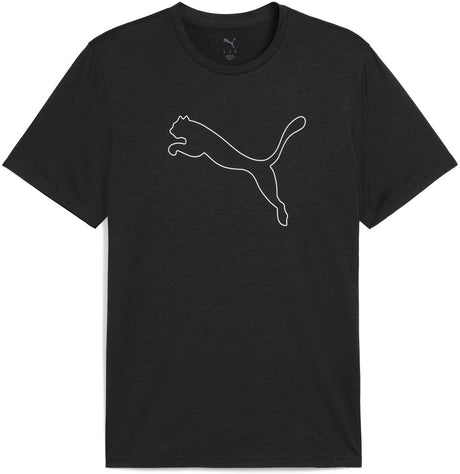 Puma m tad essential heather cat tee (cf large cat) heren sportshirt - black heather