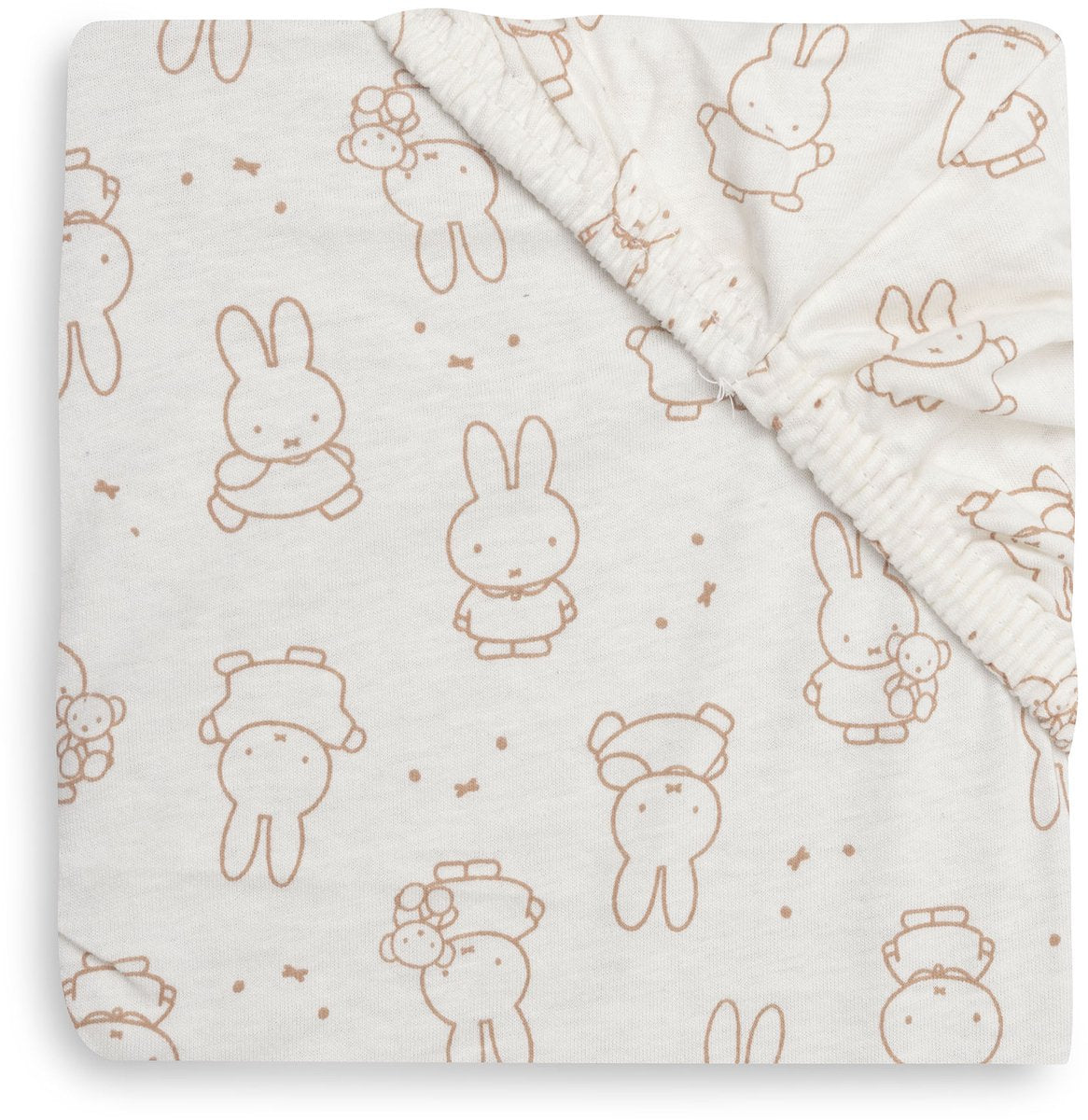 Jollein hoeslaken jersey 40 50x80 90cm miffy moments light terra