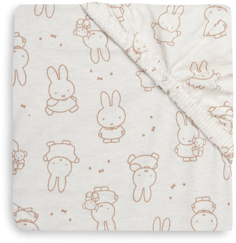 Jollein hoeslaken jersey 60x120cm miffy moments light terra