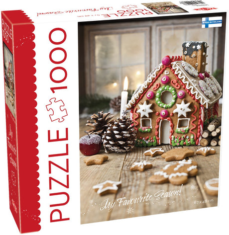 Tactic gingerbread house – puzzel – 1000 stukjes – kerst en feestelijke winterdecoratie – gedetailleerd en kleurrijk ontwerp – hoogwaardige scandinavische kwaliteit