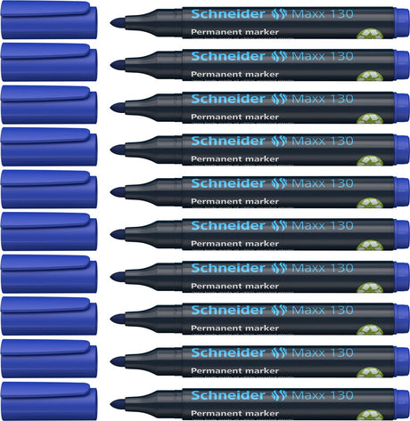 Schneider schrijfwaren schneider permanent marker - maxx 130 - ronde punt - schrijfkleur blauw - doos 10 stuks