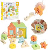 Classic world houten vormenhuis slot spel - educatief speelgoed 11-delig.