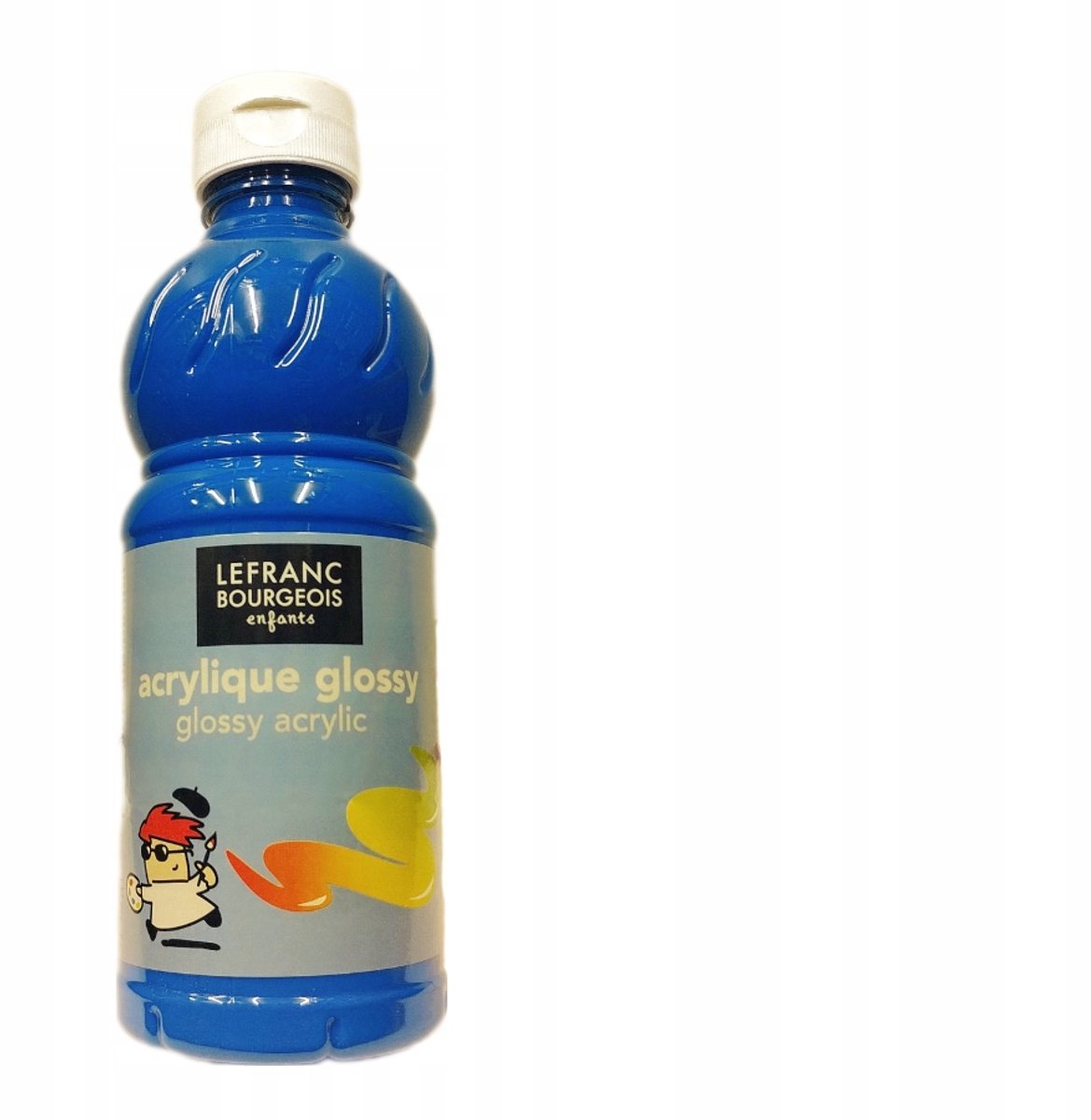 Lefranc bourgeois lefranc acrylverf glanzend 500ml - cyaan (primair blauw) 063