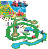 Gear2play peppa pig whizz around - peppa’s grote wijde wereld speelset - modulaire rijbaan voor whizz around voertuigen - interactief met muziek en geluid