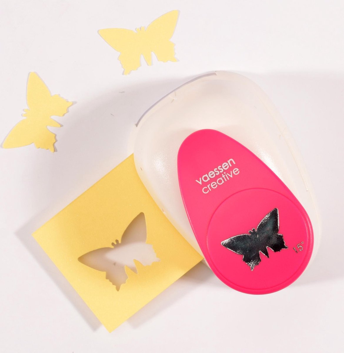 Vaessen creative pons - figuurpons - vlinder - 2,2 x 3,5 cm
