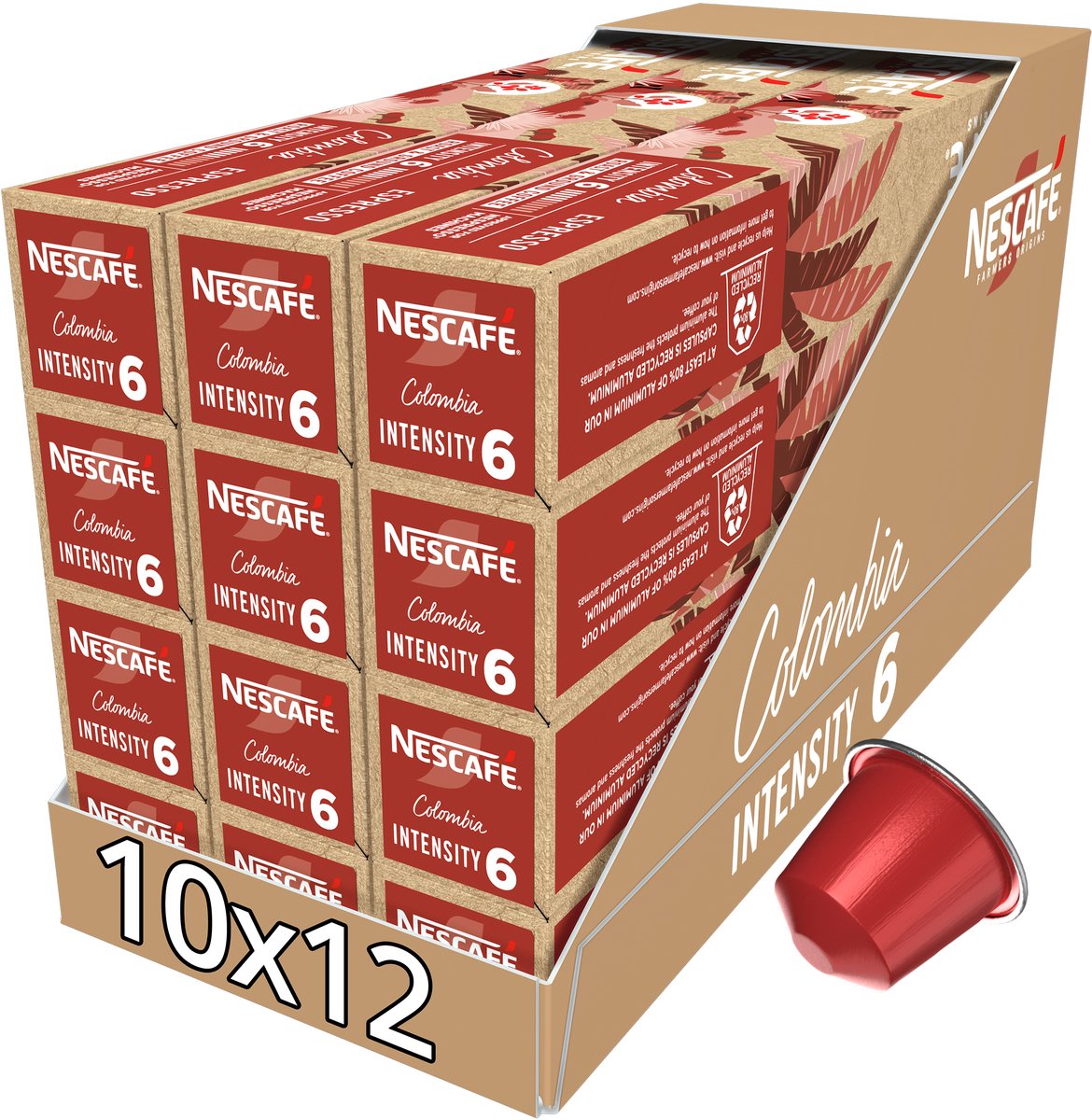 Nescafé farmers origins colombia nespresso compatible capsules - 10 koffiecups x 12 doosjes