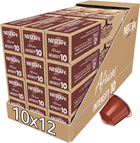 Nescafé farmers origins africas nespresso compatible capsules - 10 koffiecups x 12 doosjes