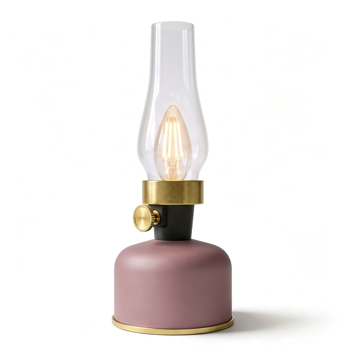 Calex lavinio oplaadbare tafellamp - draadloos - led olielamp - camping lamp - binnen en buiten - warm wit licht - dimbaar - rose