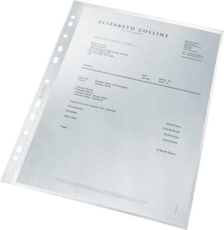 Leitz showtas recycle a4 11-gaats pp 0.10mm transparant | 4 stuks