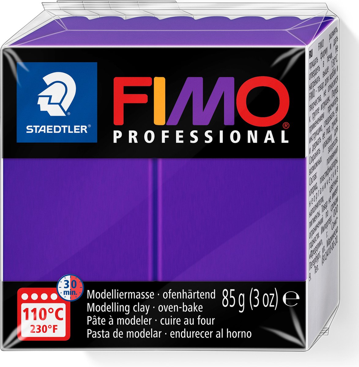 Fimo professional - ovenhardende, professionele boetseerklei blok 85 g - lila