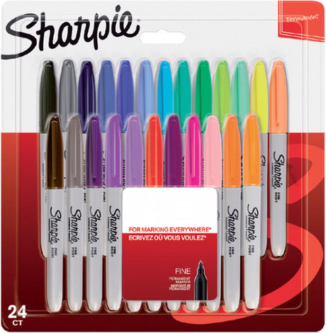 Sharpie permanentmarkers | fijne punt | diverse kleuren | 24 stuks