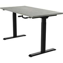 Zit-sta-bureau euroseats crank burslibl160oxy grijs, zwart beton metaal