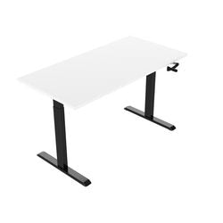 Zit-sta-bureau euroseats crank burslibl180wit wit, zwart metaal