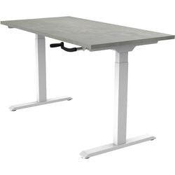Zit-sta-bureau euroseats crank bursliwh120oxy wit beton metaal