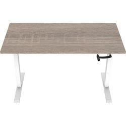 Zit-sta-bureau euroseats crank bursliwh160rob bruin, wit eiken metaal