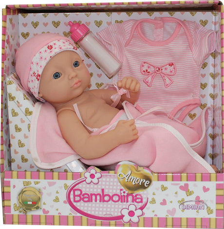Dimian pop newborn met accessoires - amore - 34 cm.