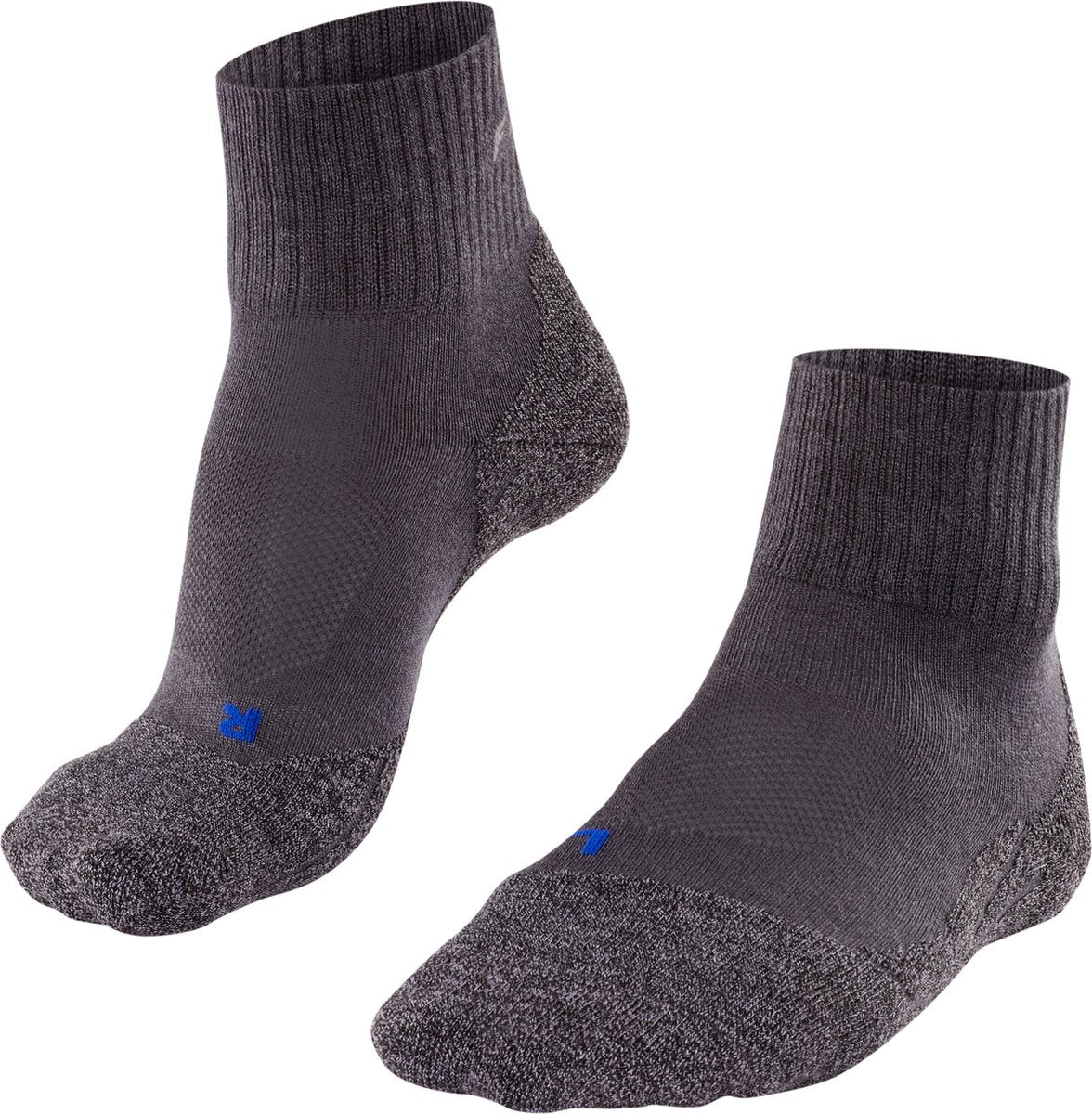 Falke tk2 cool short anti-blaar dik lyocell functioneel materiaal wandelsokken heren grijs - maat 44-45