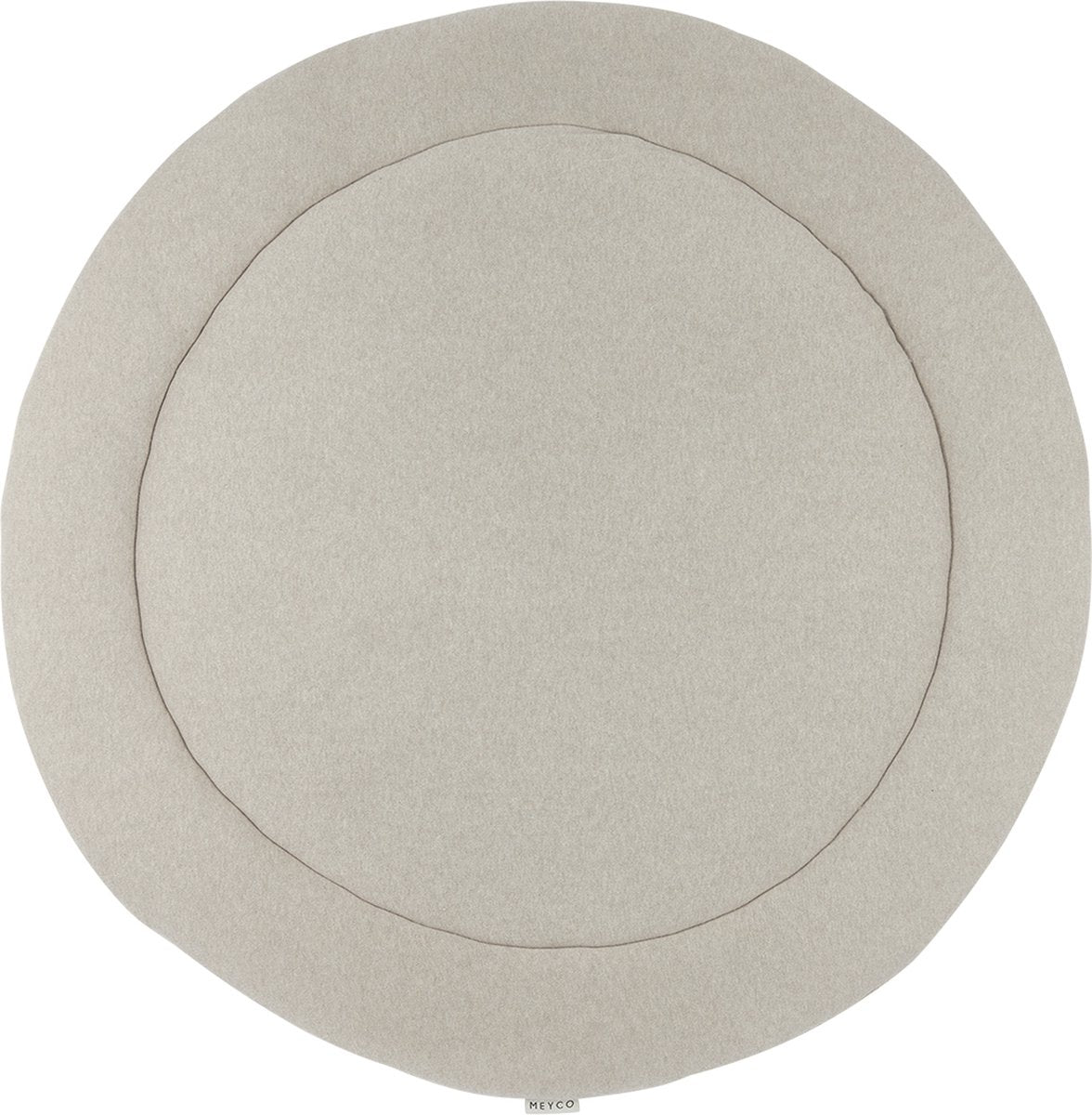 Meyco baby knit basic boxkleed rond - sand melange - ⌀95cm