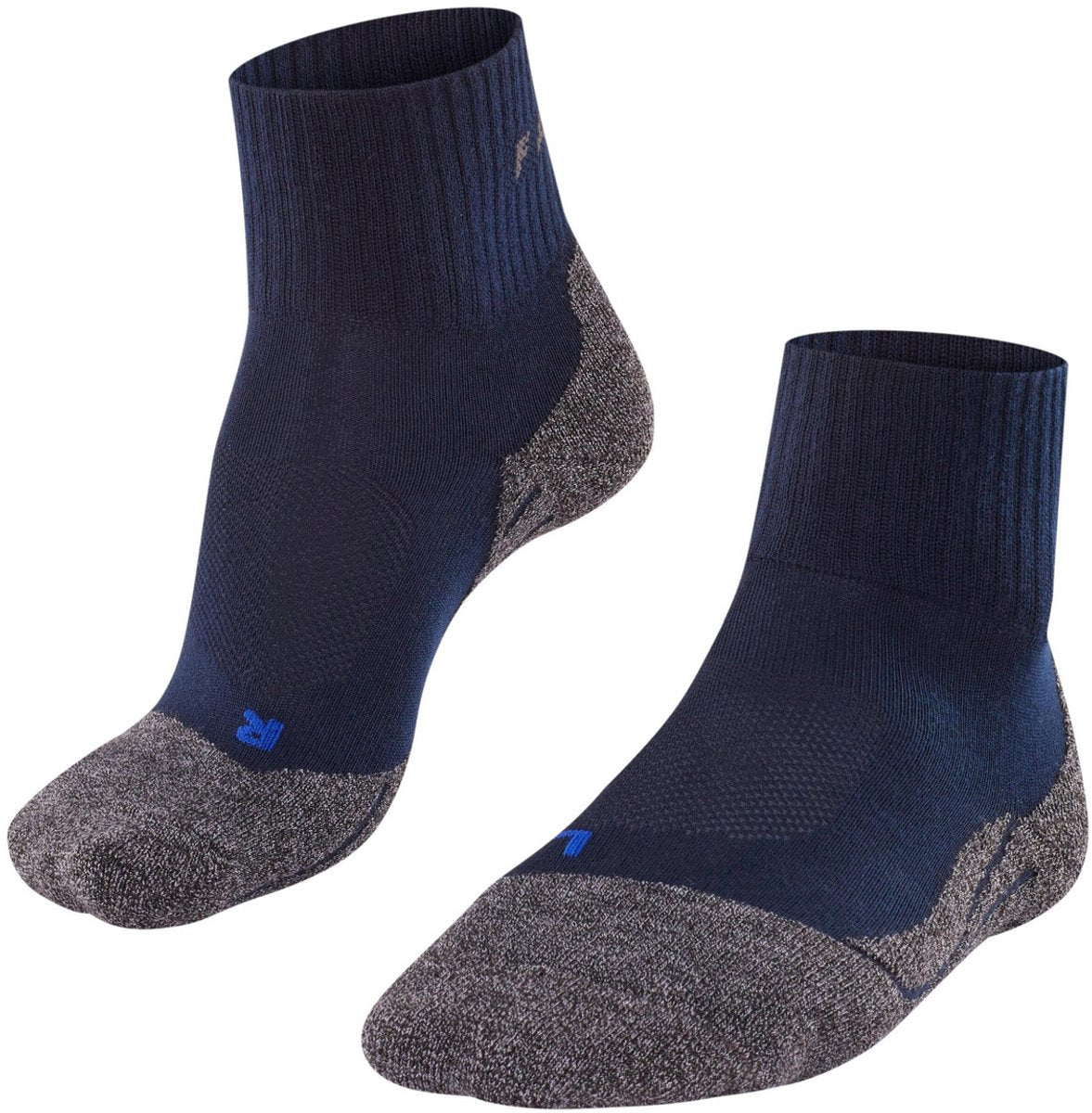Falke tk2 cool short wandelsokken anti blaren, medium padding functioneel garen sportsokken dames blauw - maat 37-38
