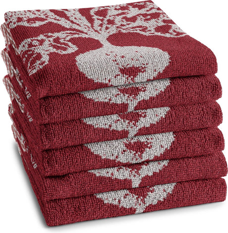 Ddddd - radish - keukendoek - rood - 6 stuks