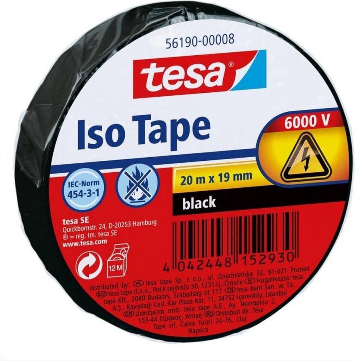 Tesa 2 meter super sterke waterproof lekkage plakband - zwart