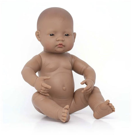 Miniland babypop - latijns meisje 40cm - met vanillegeur - waterdicht - 10 maanden