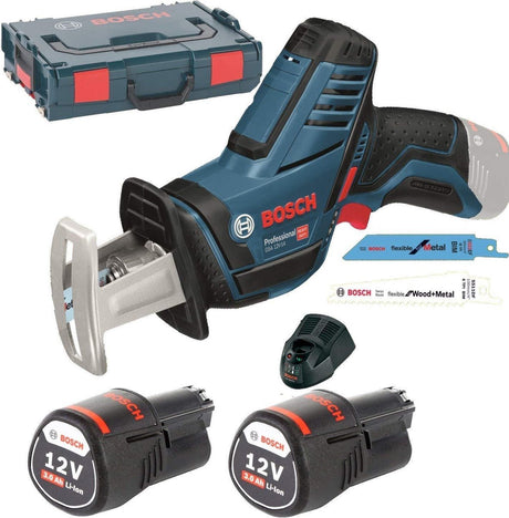 Bosch professional gsa 12v-14 reciprozaag - met 2x 12v accu en lader