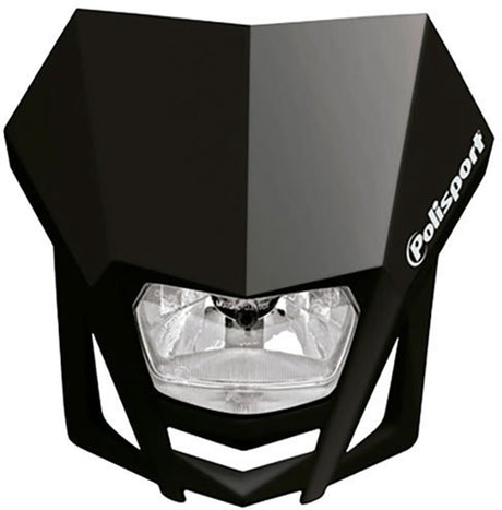 Polisport plaque phare avec optique phare avant lmx noire pour moto enduro cross
