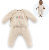 Corolle babypop trainingspak beige 36cm poppenkleding outfit.