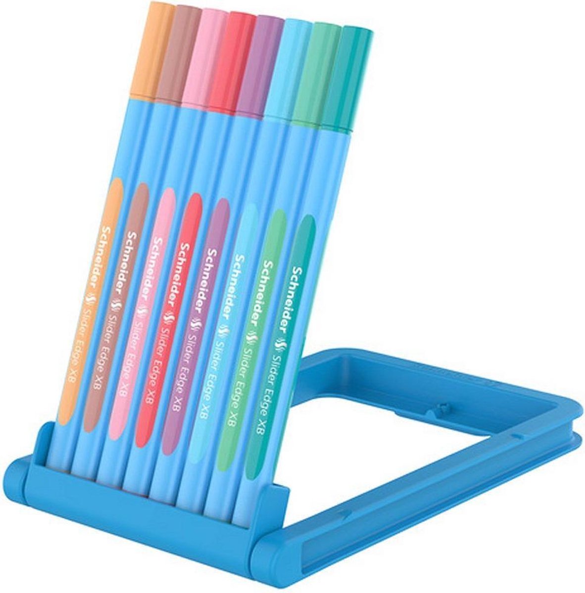 Schneider schrijfwaren schneider balpen - slider edge pastel - penpunt xb 1,4mm - 8 stuks assorti kleuren - s-152289