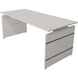Bureau kerkmann 11466611 rechthoekig lichtgrijs