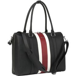 Laptoptas socha so-bb-red-stripe kunstleer zwart