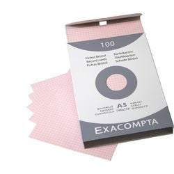 Indexkaarten exacompta 13238e roze papier