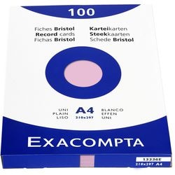 Indexkaarten exacompta 13336e roze papier